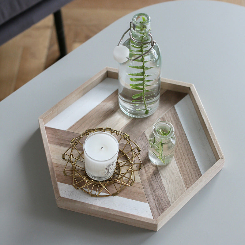 Boho Hexagon Combi Wood Tray