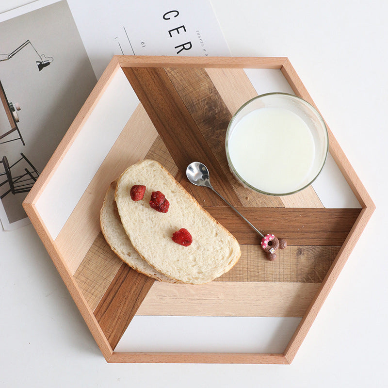 Boho Hexagon Combi Wood Tray