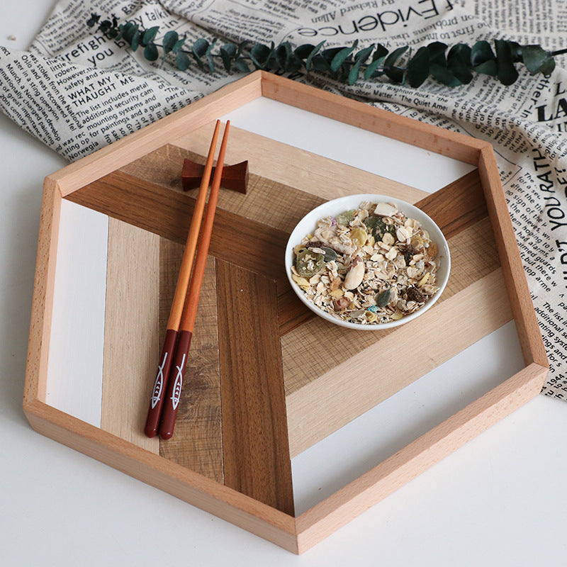 Boho Hexagon Combi Wood Tray