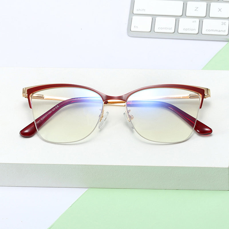 Browline Half-Rim Glasses 95661