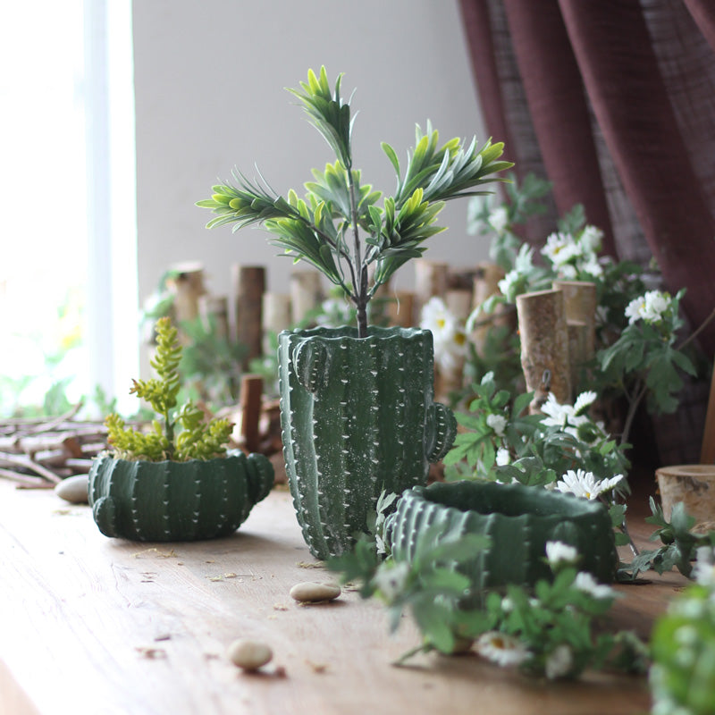 Cacti Vogue Planter | Creative Cactus Succulent Planter | Concrete  Collections | Green Plants Flower Pot | Cement Earthenware| Ceramic | Home  Decor