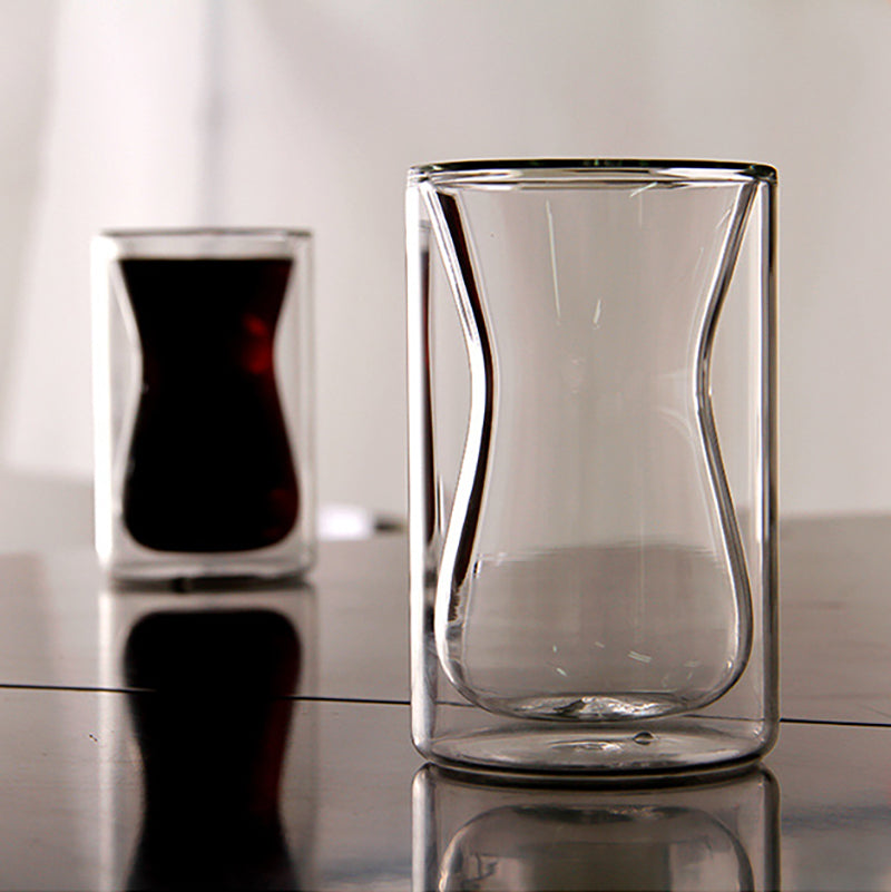 Coffee Study Glass Cafede Kona Double-Wall Coffee Glass | Clear Borosilicate Glass Coffee ...
