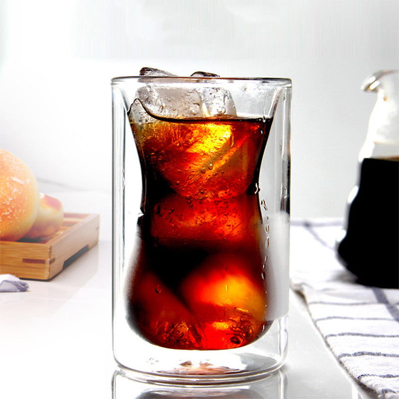 Coffee Study Glass Cafede Kona Double-Wall Coffee Glass | Clear Borosilicate Glass Coffee ...