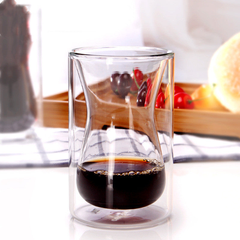 Coffee Study Glass Cafede Kona Double-Wall Coffee Glass | Clear Borosilicate Glass Coffee ...