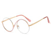 Cross Half-Rim Round Glasses 95929