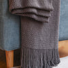 Crowther Gray Fringe Throw
