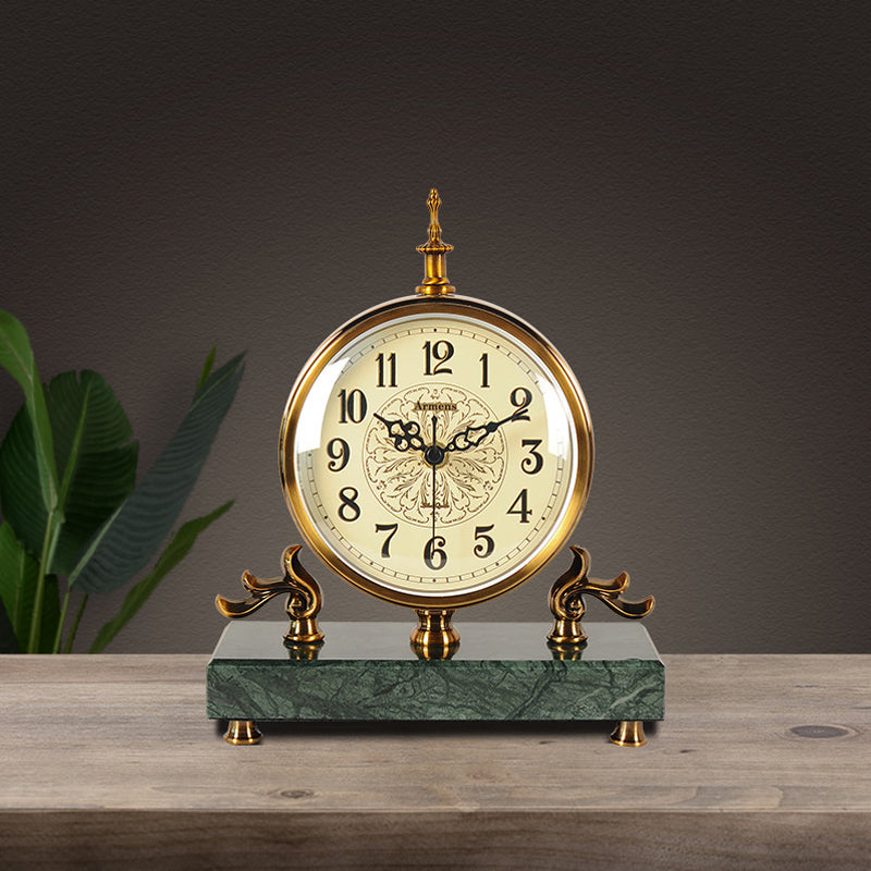 Runa Armens Ein Nordic Marble Copper Desk Clock