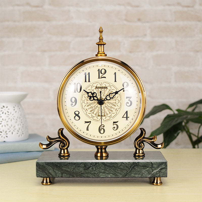 Runa Armens Ein Nordic Marble Copper Desk Clock
