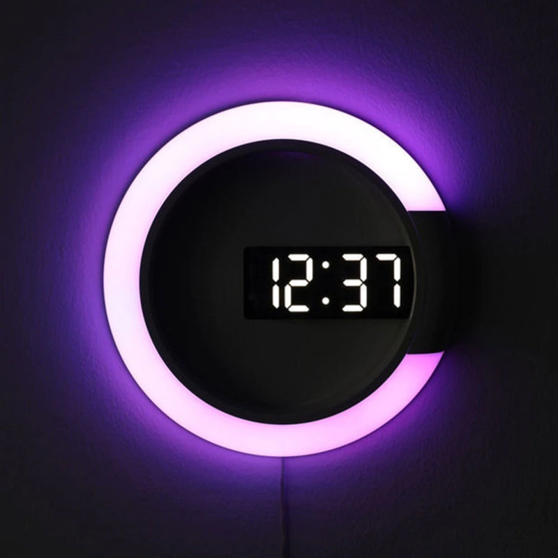 LED Halo Wall Digital Clock