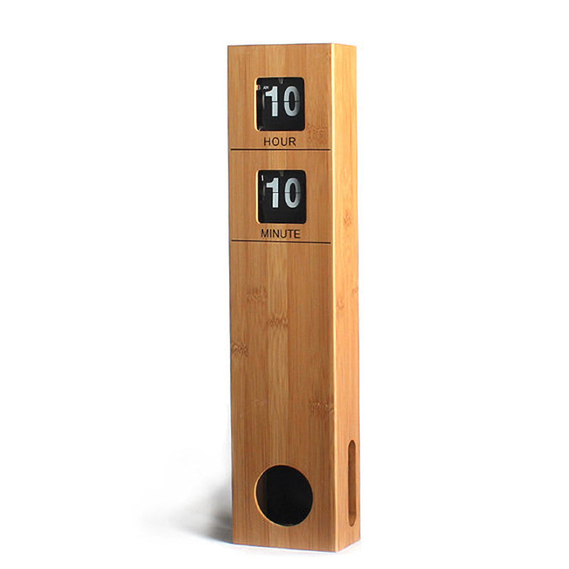 Pendulum Bamboo Flip Clock