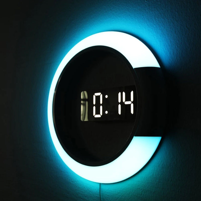 LED Halo Wall Digital Clock