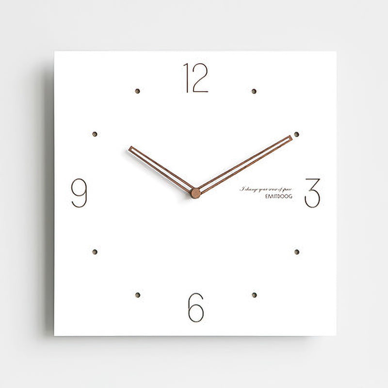 EMITDOOG White Quadrangle 15 Inch Wall Clock