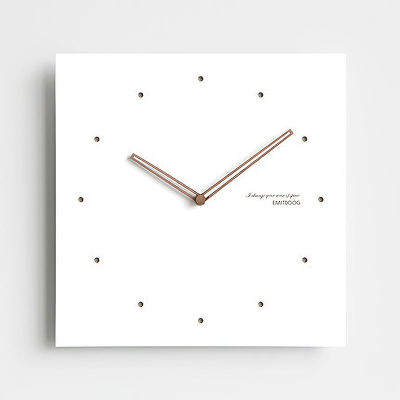 EMITDOOG White Quadrangle 15 Inch Wall Clock
