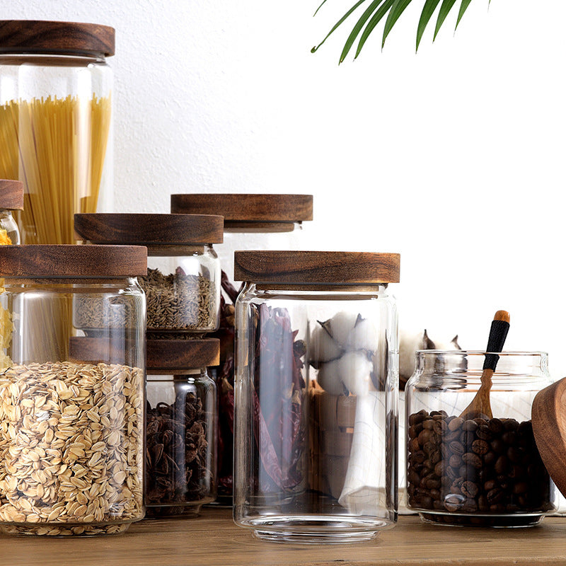 Estou Acacia Lid Glass Storage