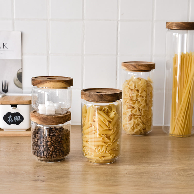 Estou Acacia Lid Glass Storage