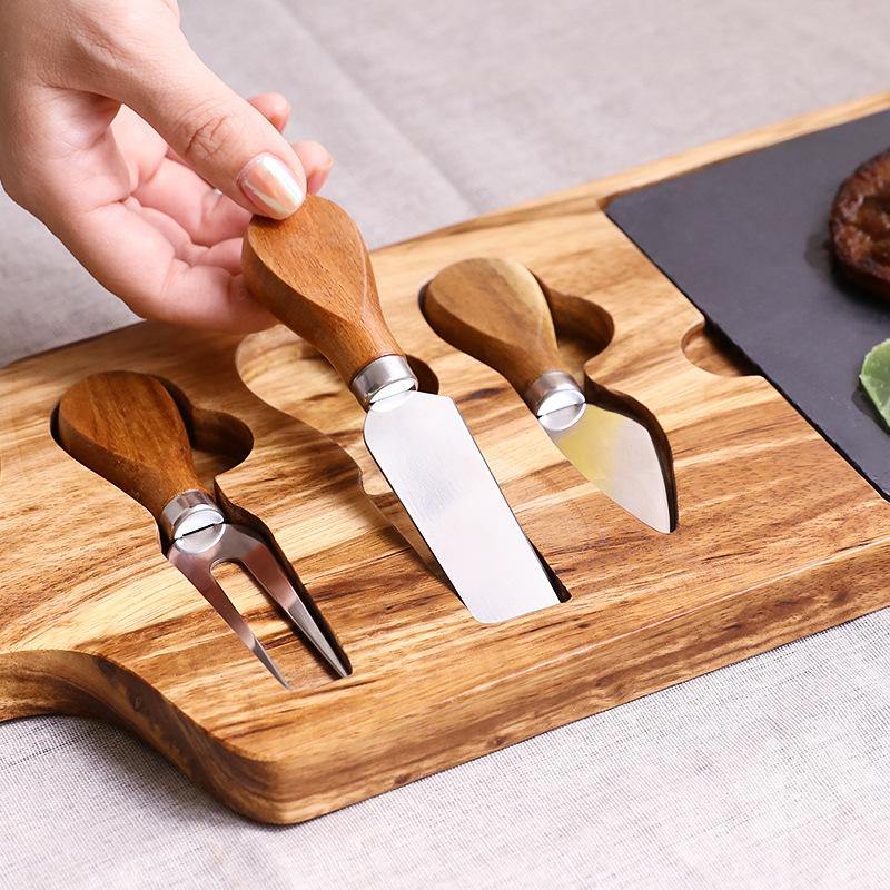 G&#39;vinah Slate and Cheese Board Set - TOV Collection
