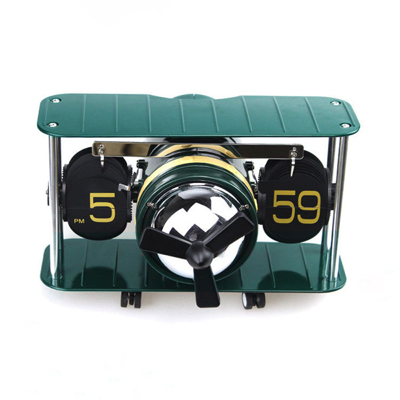 Retro WW2 Plane Page Flipping Clock