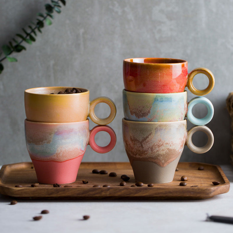 Half-Chen Firebrick Semi-Glazed Mug