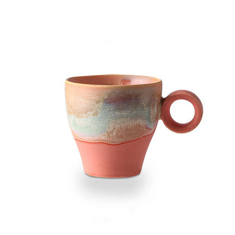 Half-Chen Lightcoral Semi-Glazed Mug