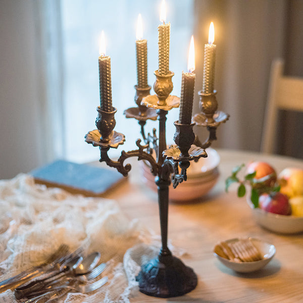 Vintage Metal Candelabra Gothic Style Six Candles Centerpiece, Victorian  Wedding, Medieval Home
