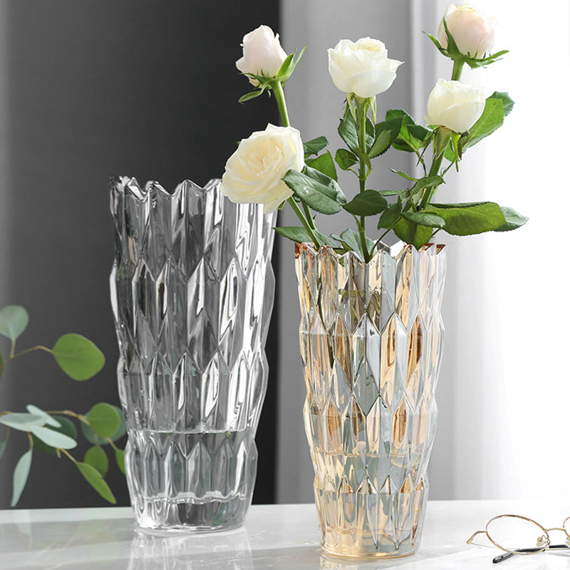 Lezitsu Crystal Vase | Diamond Colored Transparent Crystalline