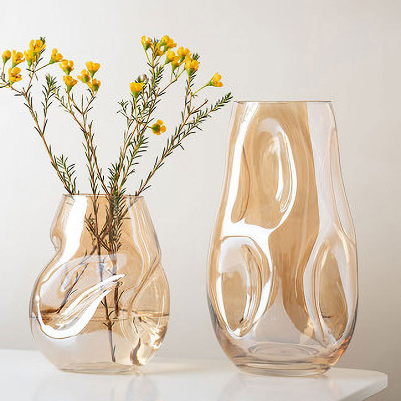 Lezitsu Vintage Amber Vase