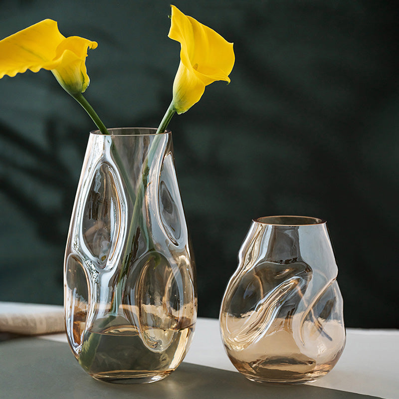 Lezitsu Vintage Amber Vase