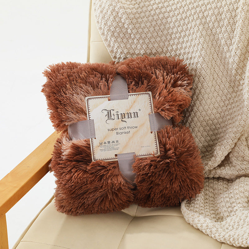 Liyun Caramel Fluffy Throw Blanket