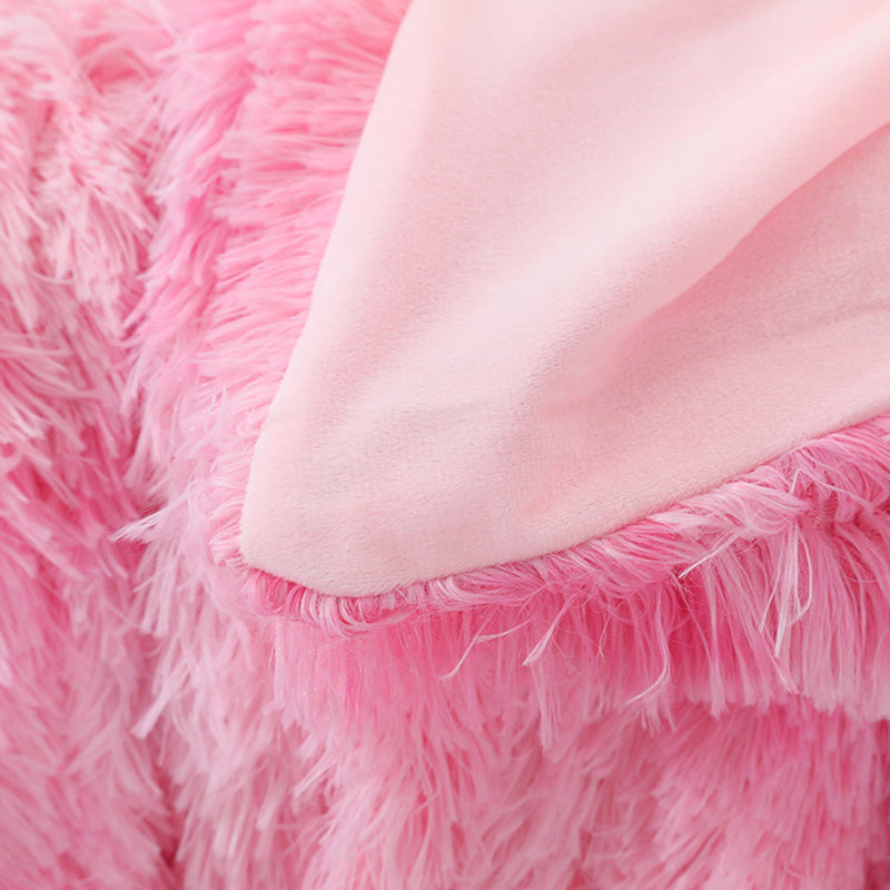 Liyun Pink Fluffy Throw Blanket