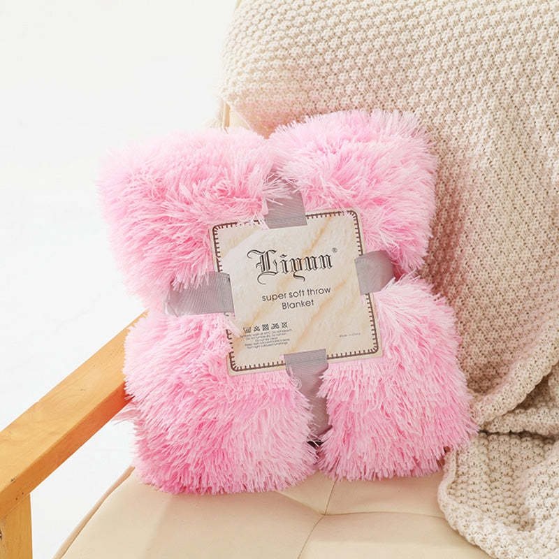 Liyun Pink Fluffy Throw Blanket