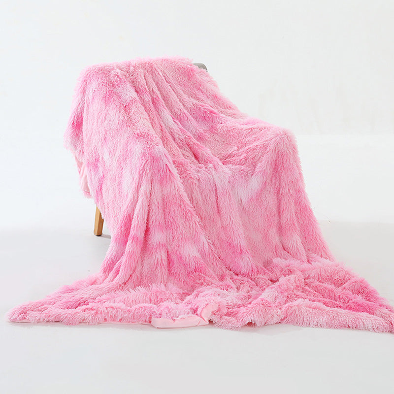 Liyun Pink Fluffy Throw Blanket