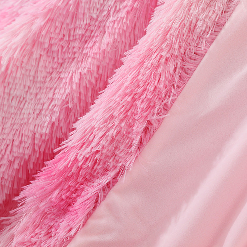 Liyun Pink Fluffy Throw Blanket