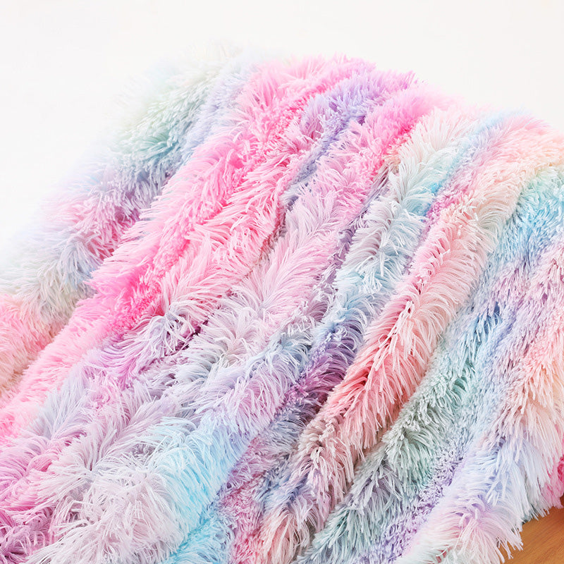 Liyun Rainbow Fluffy Throw Blanket