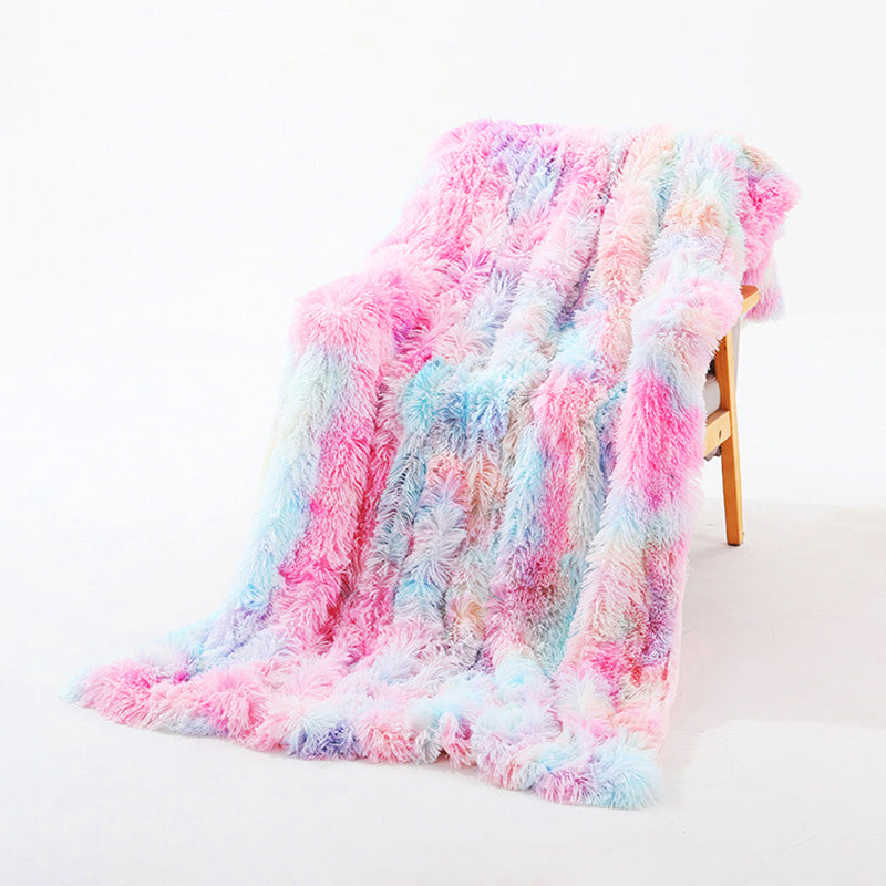 Liyun Rainbow Fluffy Throw Blanket