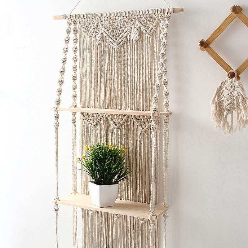 Maya Macrame Wall Display Shelf
