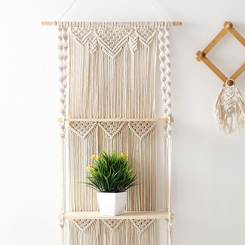 Maya Macrame Wall Display Shelf