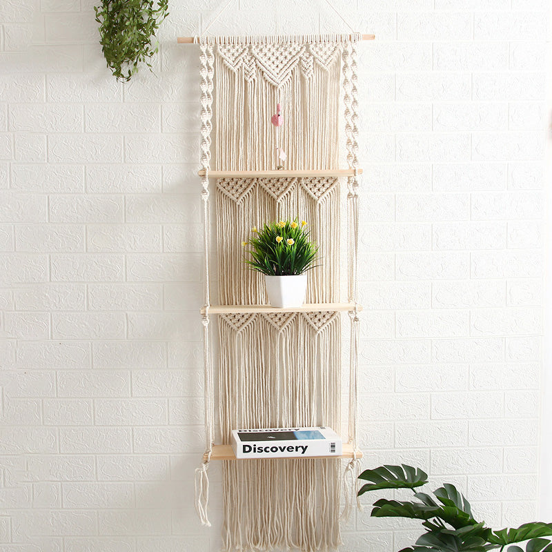 Maya Macrame Wall Display Shelf