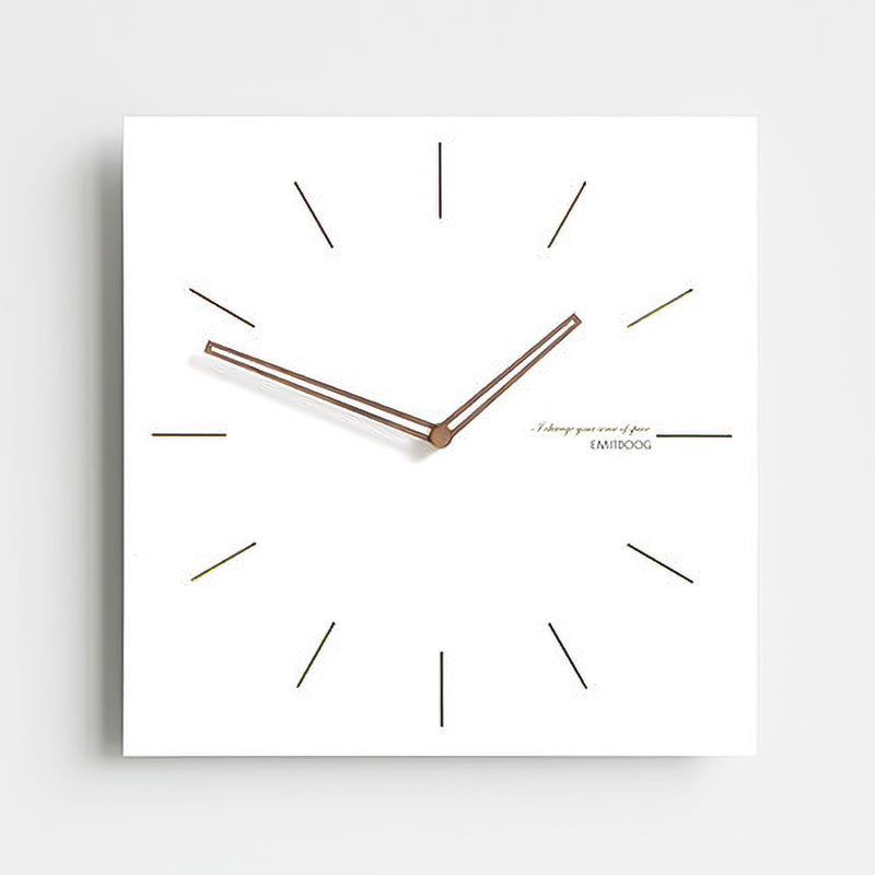 EMITDOOG White Quadrangle 12 Inch Wall Clock