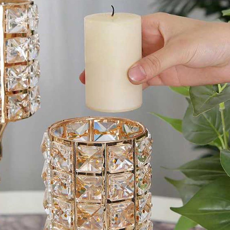 Moire Golden Candle Holder