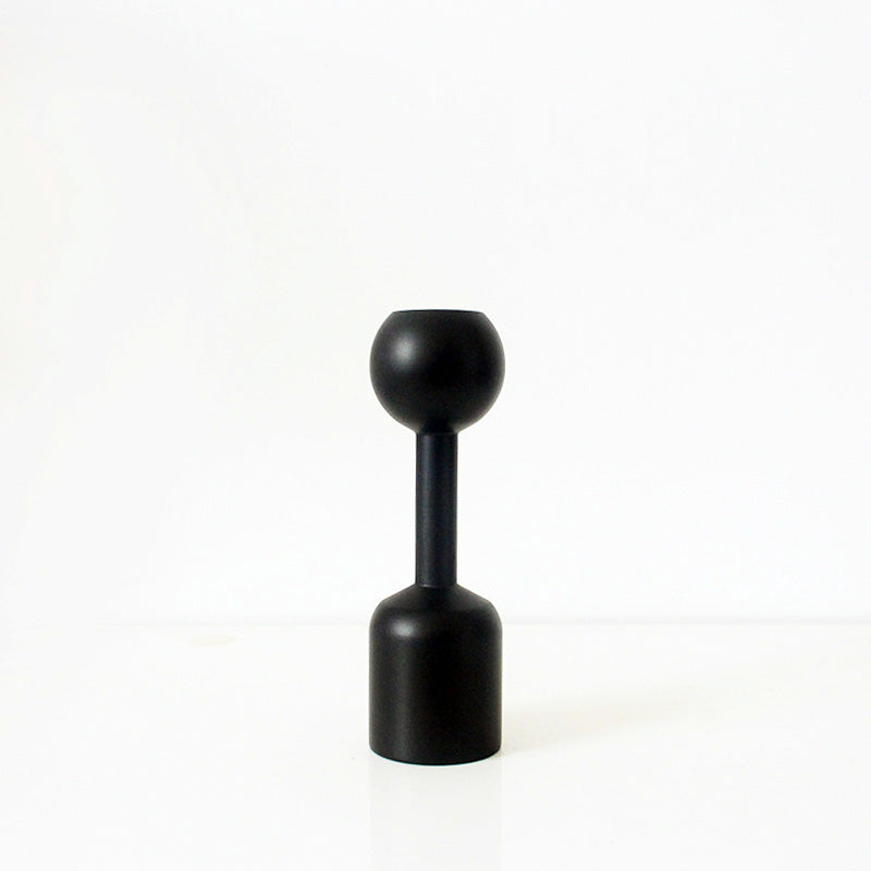 Moretti Black Taper Candle Holder