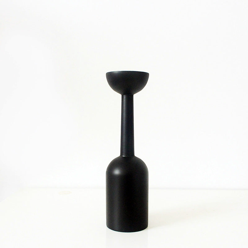 Moretti Black Taper Candle Holder