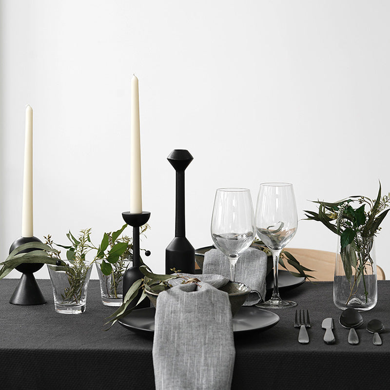 Moretti Black Taper Candle Holder