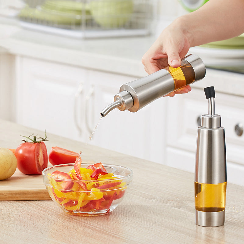 Opened View Stainless Steel Cruet Bottle