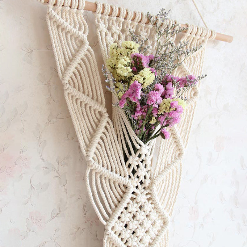 Paisley Macramé Pocket Hanger