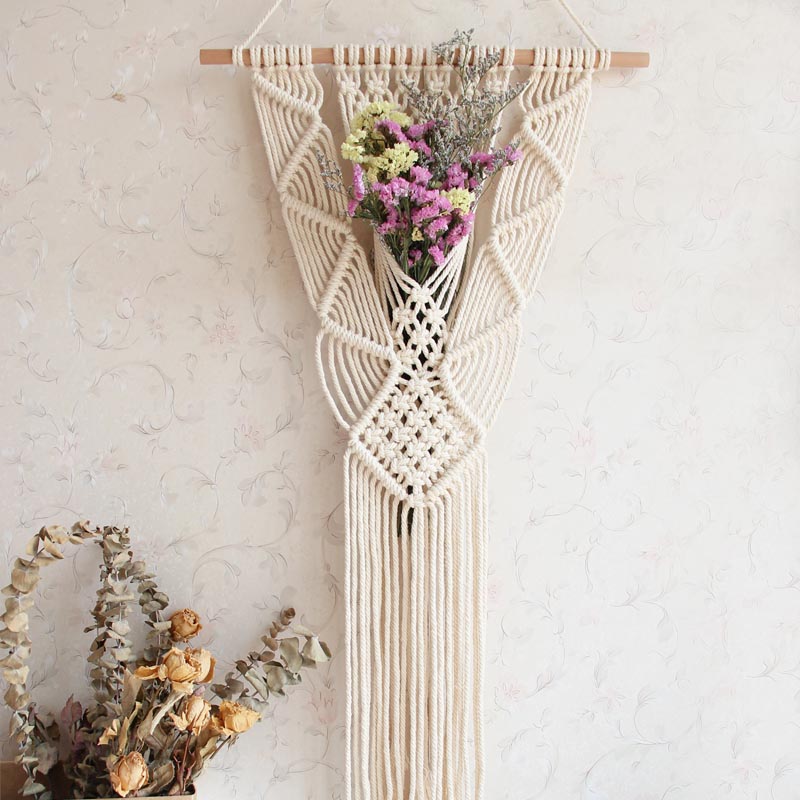Paisley Macramé Pocket Hanger