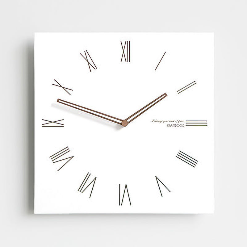 EMITDOOG White Quadrangle 12 Inch Wall Clock