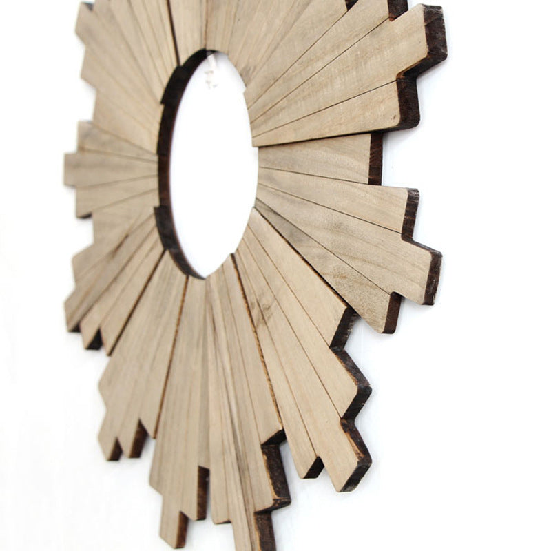 Round Bleached Wood Wall Art