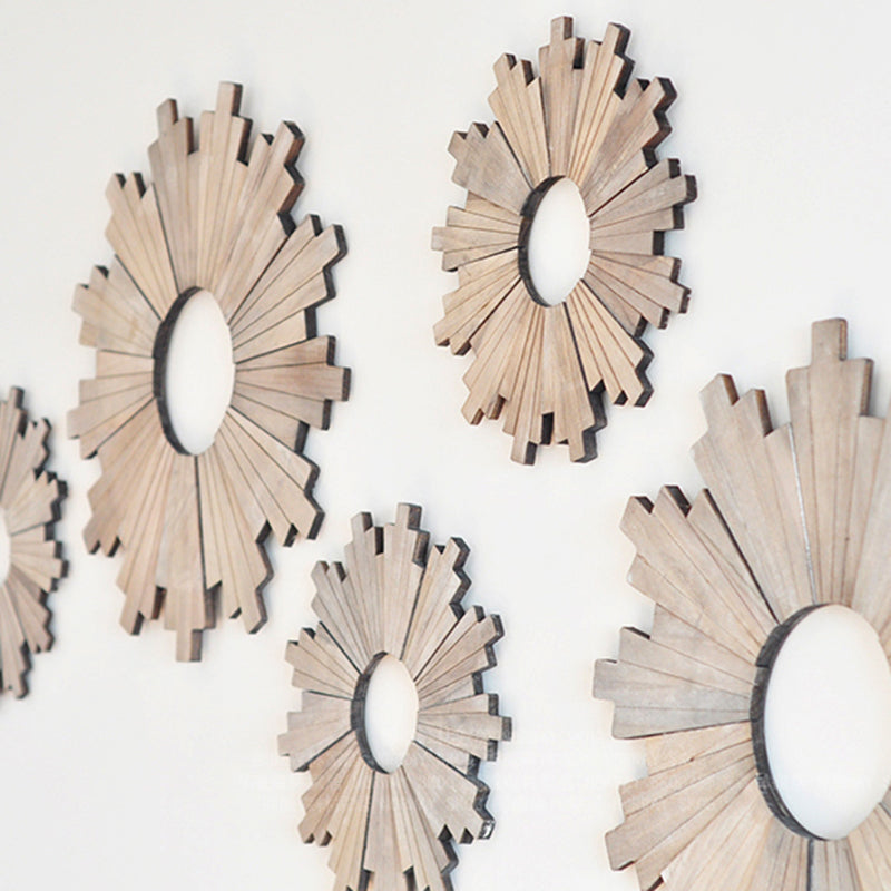 Round Bleached Wood Wall Art