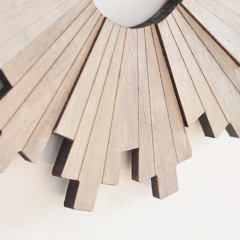 Round Bleached Wood Wall Art