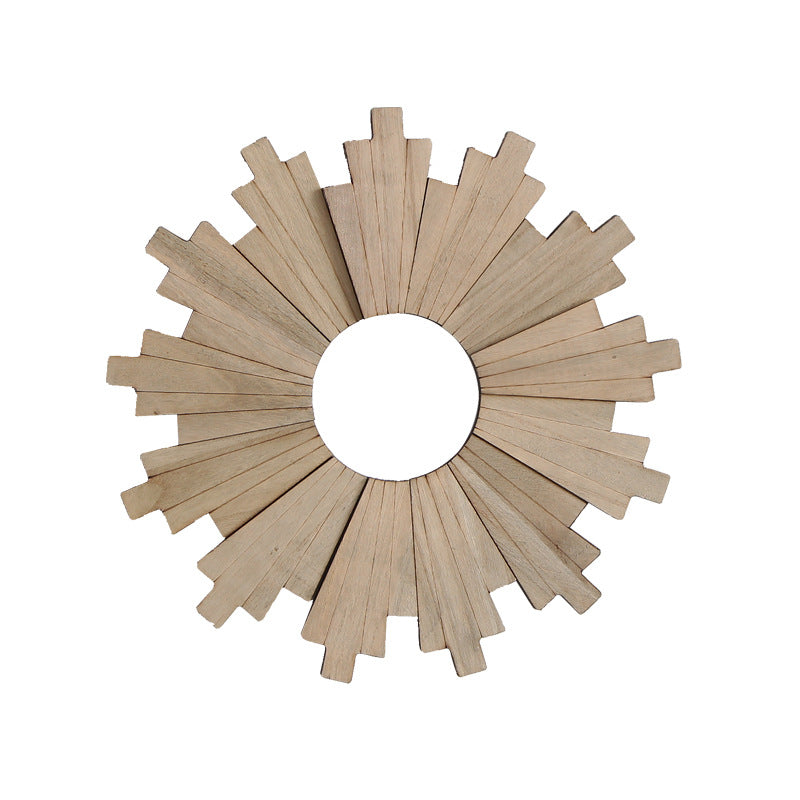 Round Bleached Wood Wall Art